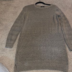 Light brown sweater dress